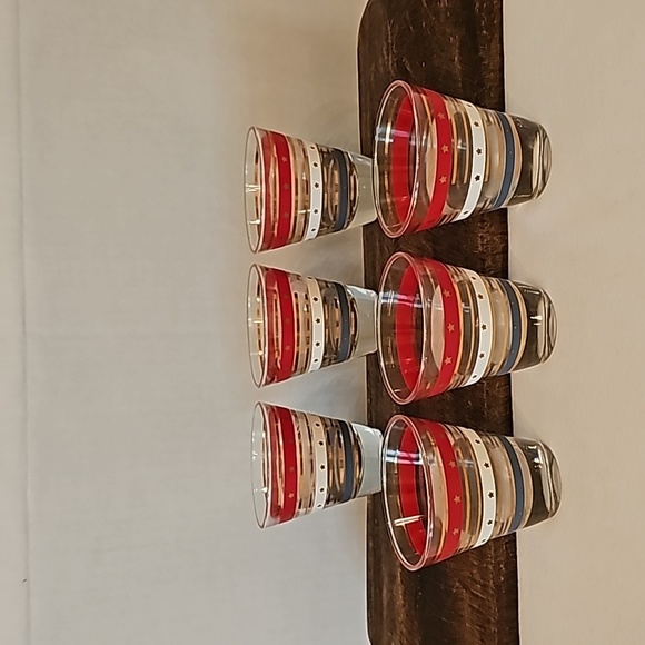 Set of 6 Stars and Stripes Shot Glasses - Picture 1 of 5